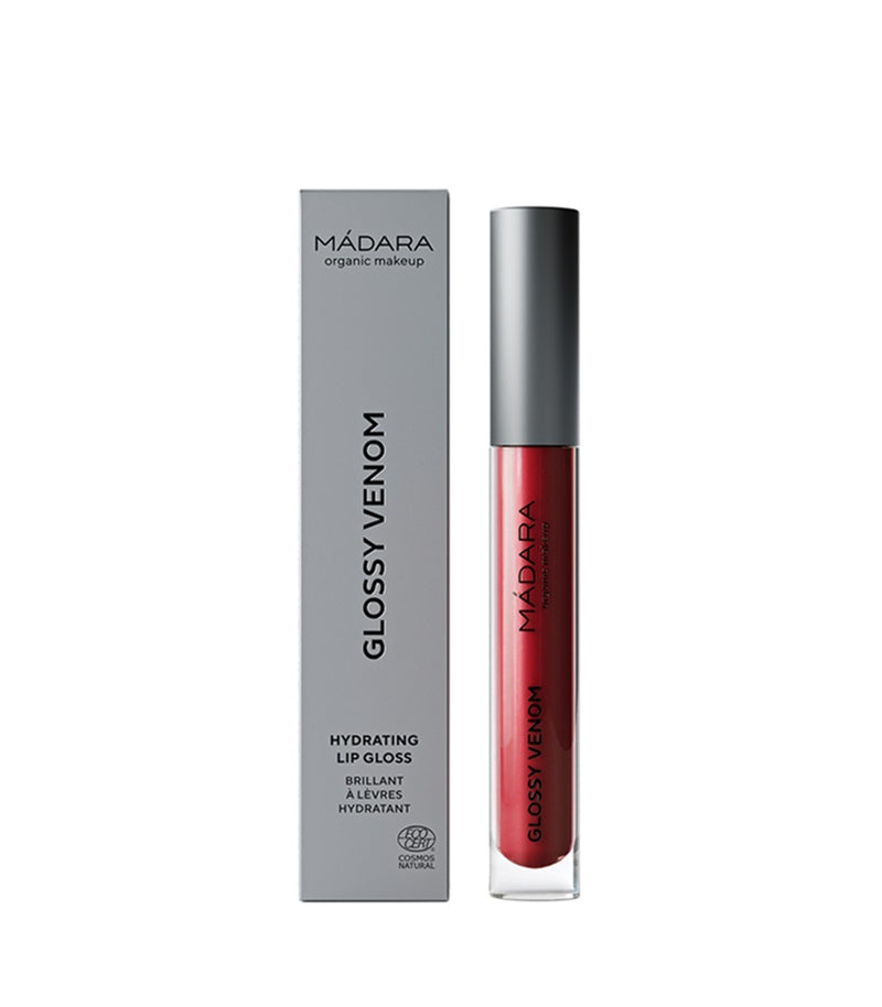 Buy Madara Glossy Venom Hydrating Lip Gloss in Ruby Red colour at One Fine Secret. Official Stockist. Natural & Organic Clean Lip Makeup Store in Melbourne, Australia.