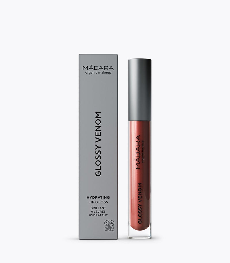 Buy Madara Glossy Venom Hydrating Lip Gloss in Vegan Red colour at One Fine Secret. Official Stockist. Natural & Organic Clean Lip Makeup Store in Melbourne, Australia.