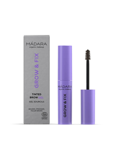 Buy Madara Grow & Fix Brow and Lash Booster in Ash Brown colour at One Fine Secret. Official Stockist. Natural & Organic Makeup Clean Beauty Store in Melbourne, Australia.