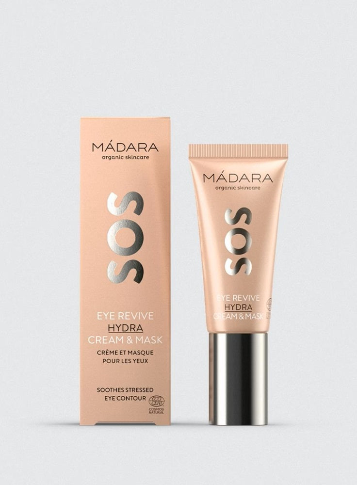 Buy Madara SOS Eye Revive Hydra Cream & Mask 20ml at One Fine Secret. Official Stockist. Natural & Organic Eye Cream. Clean Beauty Store in Melbourne, Australia.
