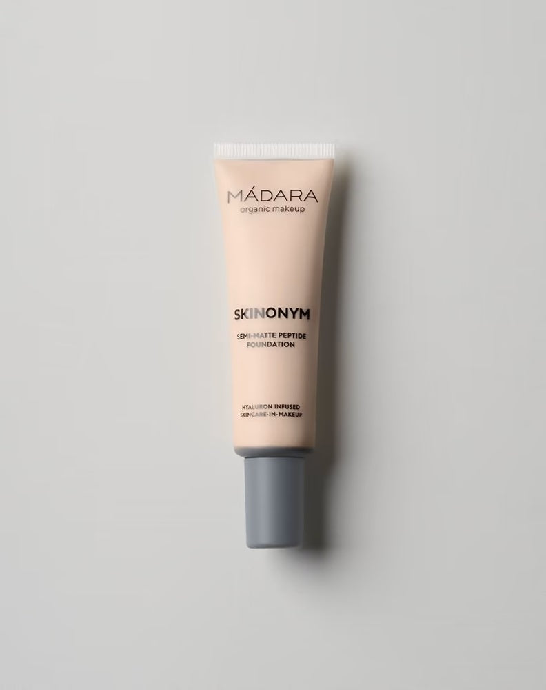 Buy Madara Skinonym Semi-Matte Peptide Foundation in Porcelain colour at One Fine Secret. Official Stockist. Natural & Organic Makeup Clean Beauty Store in Melbourne, Australia.