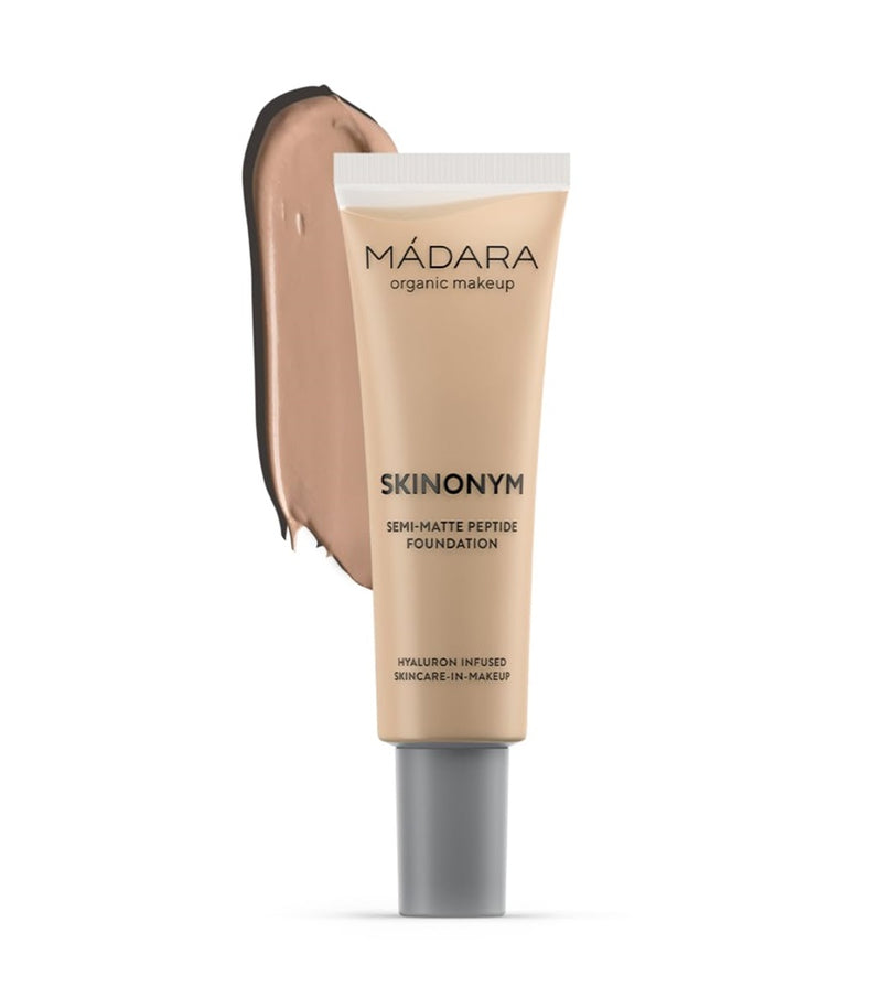 Buy Madara Skinonym Semi-Matte Peptide Foundation in True Beige colour at One Fine Secret. Official Stockist. Natural & Organic Makeup Clean Beauty Store in Melbourne, Australia.