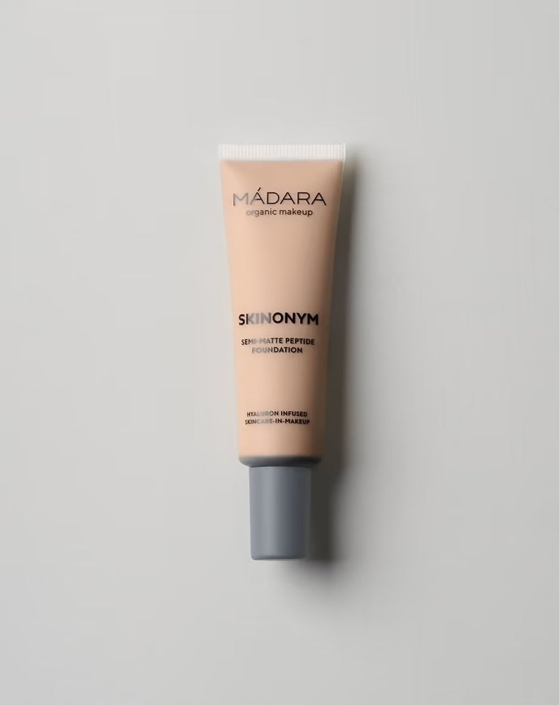 Buy Madara Skinonym Semi-Matte Peptide Foundation in True Beige colour at One Fine Secret. Official Stockist. Natural & Organic Makeup Clean Beauty Store in Melbourne, Australia.