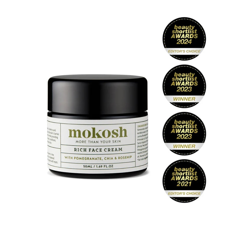 Buy Mokosh Rich Face Cream 50ml in a new formula at One Fine Secret. Natural & Organic Skincare Clean Beauty Store in Melbourne, Australia.