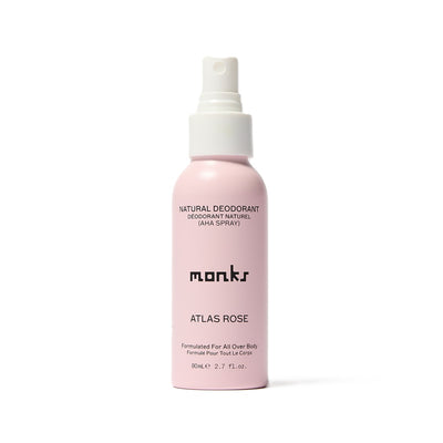 Buy Monks Natural Deodorant Spray 80ml - Atlas Rose at One Fine Secret Australia.