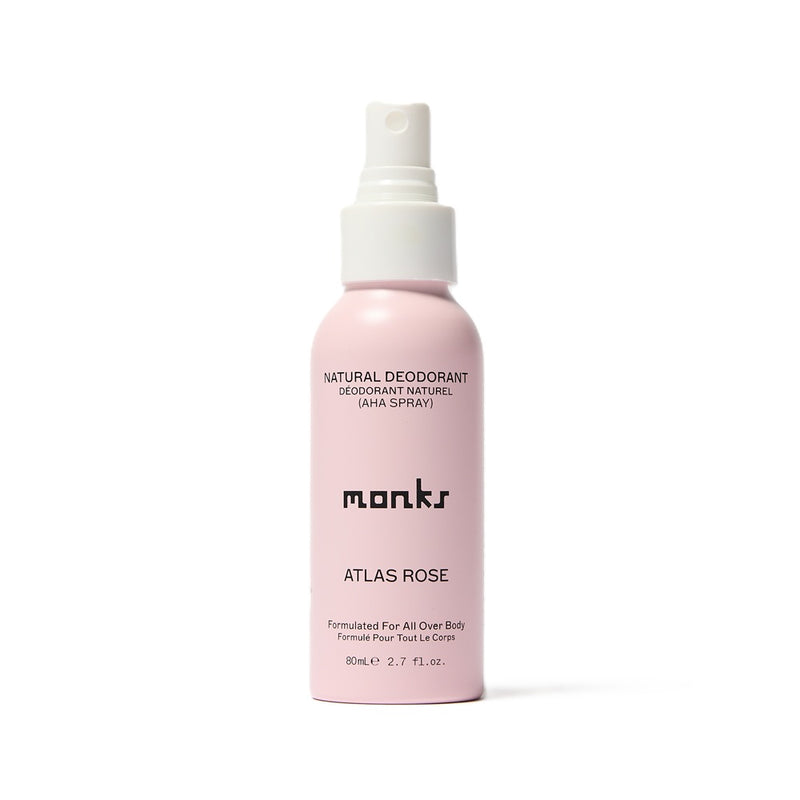 Buy Monks Natural Deodorant Spray 80ml - Atlas Rose at One Fine Secret Australia.