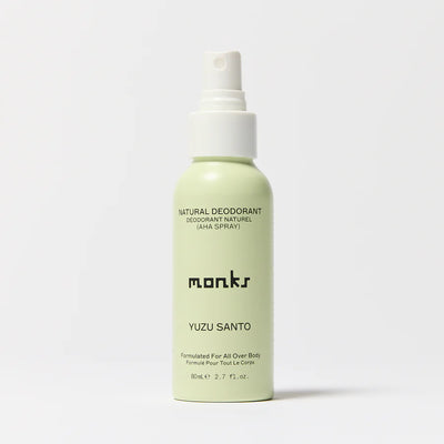 Buy Monks Natural Deodorant AHA Spray 80ml - Yuzu Santo at One Fine Secret Australia.