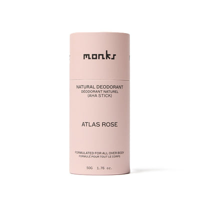 Buy Monks Natural Deodorant AHA Stick 50g - Atlas Rose at One Fine Secret Australia.