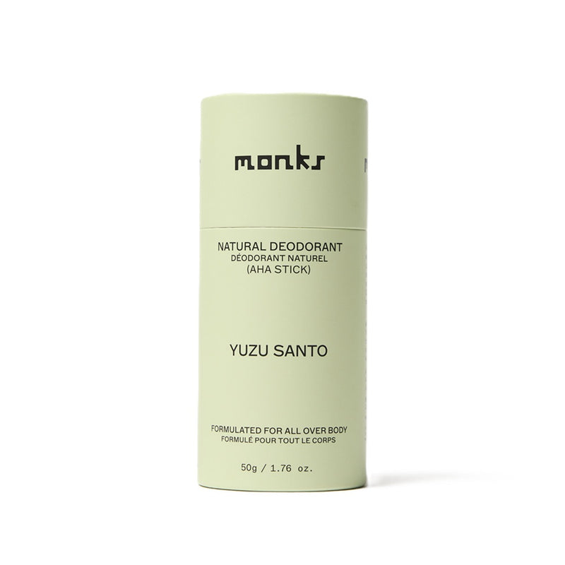 Buy Monks Natural Deodorant AHA Stick 50g - Yuzu Santo at One Fine Secret Australia.