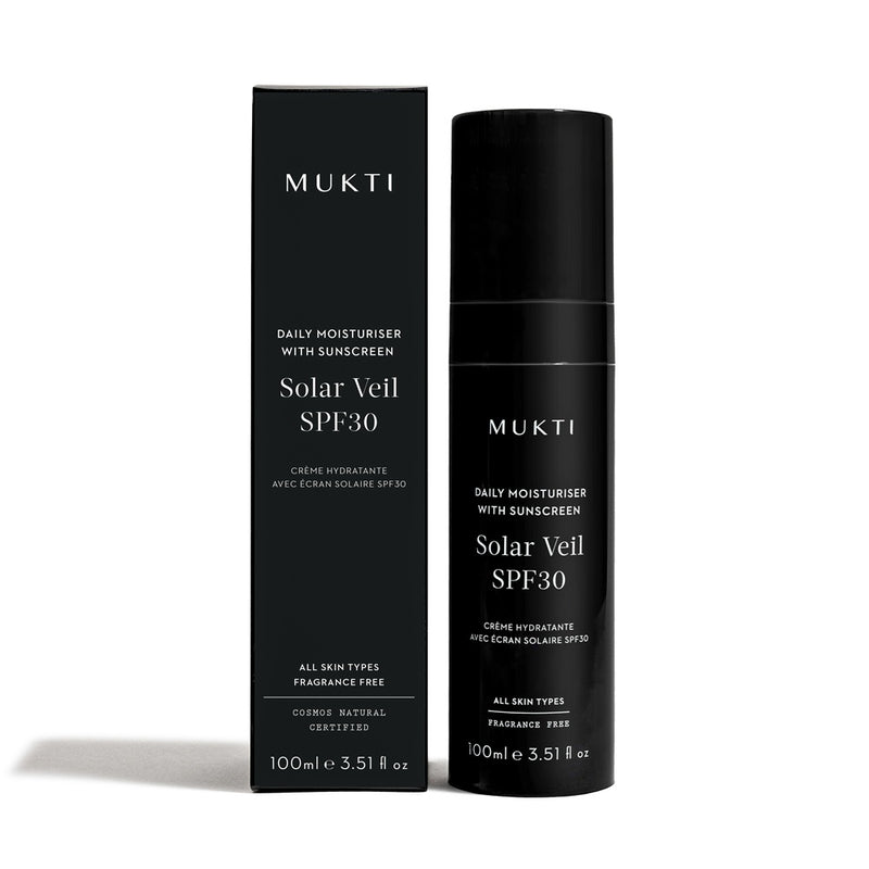 Buy Mukti Daily Moisturiser SPF 30 Solar Veil 100ml at One Fine Secret Clean Beauty Melbourne.
