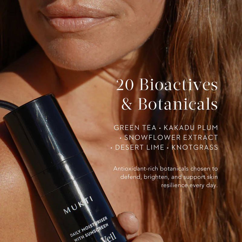 Buy Mukti Daily Moisturiser SPF 30 Solar Veil 100ml at One Fine Secret Clean Beauty Melbourne.