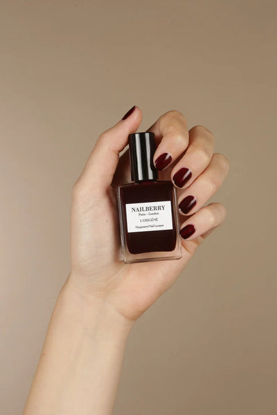 Buy Nailberry Oxygenated Nail Polish 15ml - Noirberry at One Fine Secret Clean Beauty.