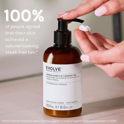 Buy New Evolve Organic Beauty Sunless Glow 3-In-1 Gradual Tan at One Fine Secret.