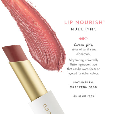 Buy Luk Beautifood Lip Nourish Lipstick in Nude Pink colour at One Fine Secret. Luk Beautifood Official Australia Stockist in Melbourne.