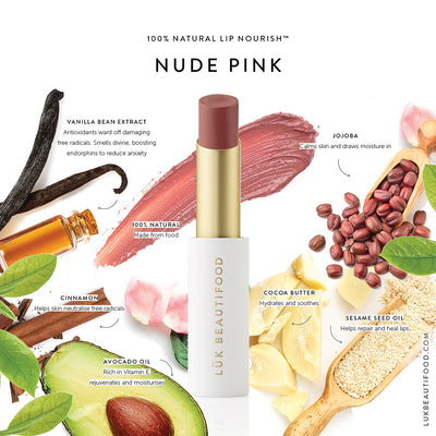 Buy Luk Beautifood Lip Nourish Lipstick in Nude Pink colour at One Fine Secret. Luk Beautifood Official Australia Stockist in Melbourne.