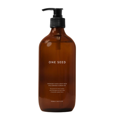 Buy One Seed Probiome Hand & Body Wash 500ml - Wild Orange & Green Tea at One Fine Secret. Official Stockist. Clean Beauty Store in Melbourne, Australia.