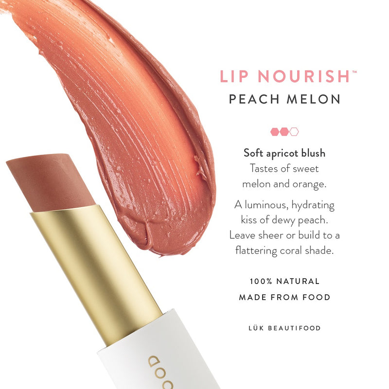 Buy Luk Beautifood Lip Nourish Lipstick in Peach Melon colour at One Fine Secret. Luk Beautifood Official Australia Stockist in Melbourne.