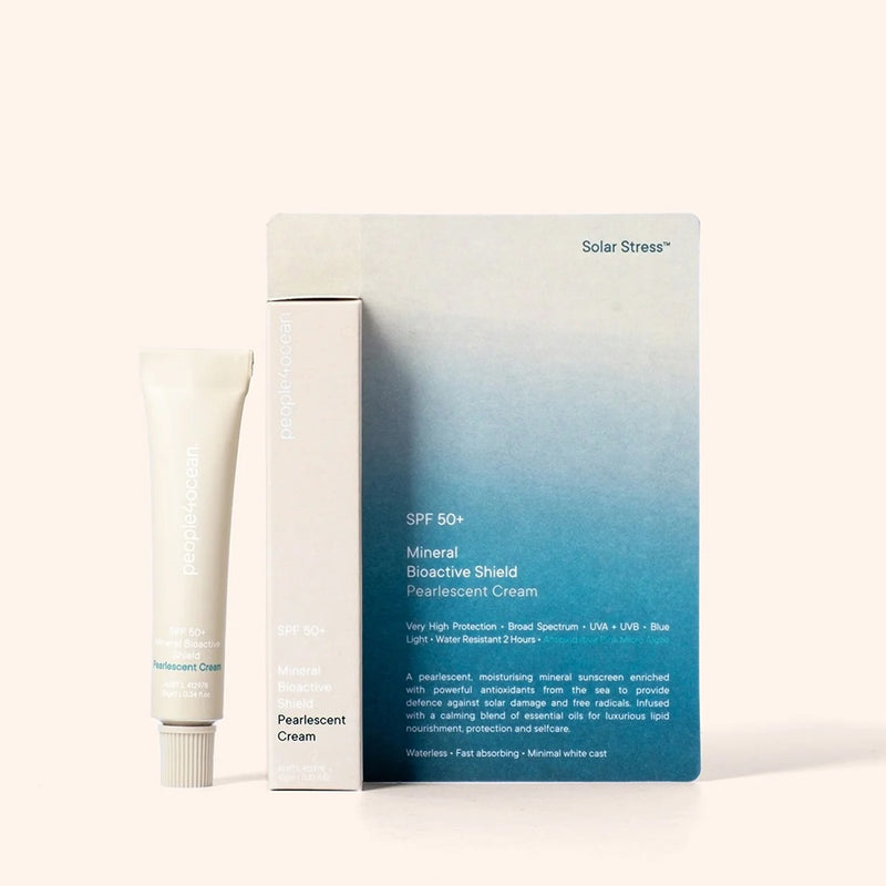 Buy People4Ocean SPF50+ Mineral Bioactive Shield Pearlescent Cream 10g trial size at One Fine Secret.