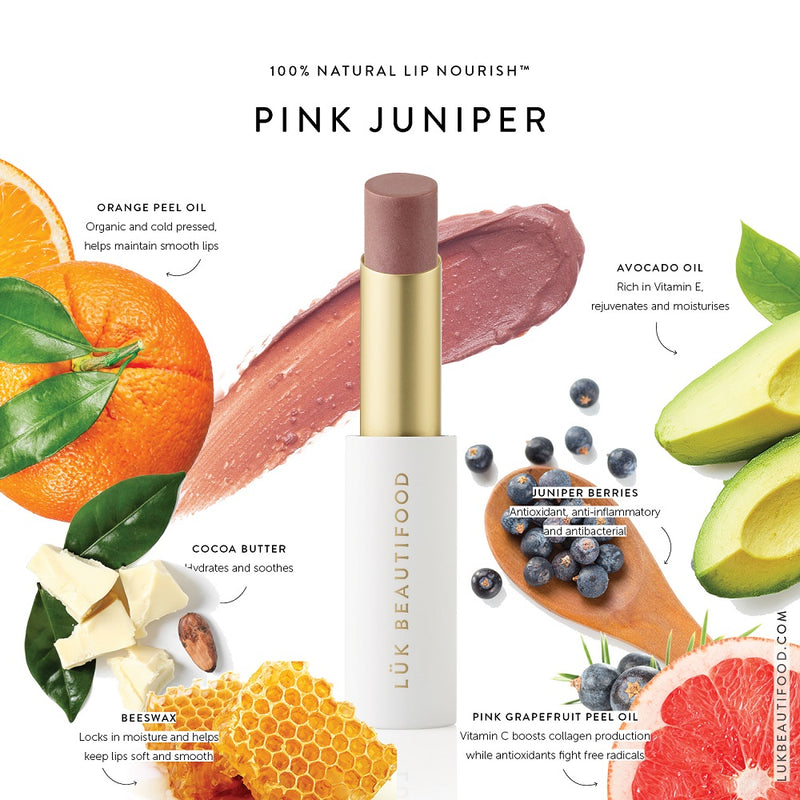 Buy Luk Beautifood Lip Nourish Lipstick in Pink Juniper colour at One Fine Secret. Luk Beautifood Official Australia Stockist in Melbourne.