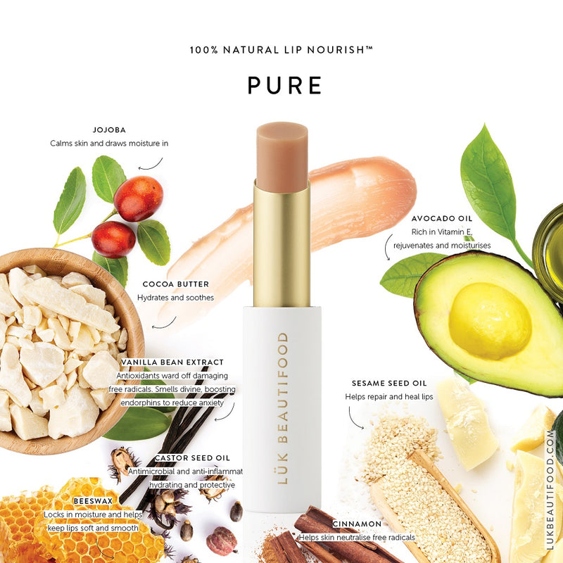 Buy Luk Beautifood Lip Nourish Lipstick in Pure colour at One Fine Secret. Luk Beautifood Official Australia Stockist in Melbourne.