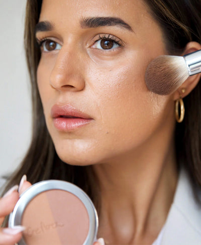 Buy Ere Perez Rice Powder Blush & Bronzer in ROMA - subtle peachy blush/easy copper bronze at One Fine Secret. Official Stockist. Natural & Organic Makeup Clean Beauty Store in Melbourne, Australia.