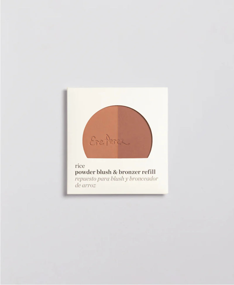 Buy Ere Perez Rice Powder Blush & Bronzer in ROMA - subtle peachy blush/easy copper bronze at One Fine Secret. Official Stockist. Natural & Organic Makeup Clean Beauty Store in Melbourne, Australia.