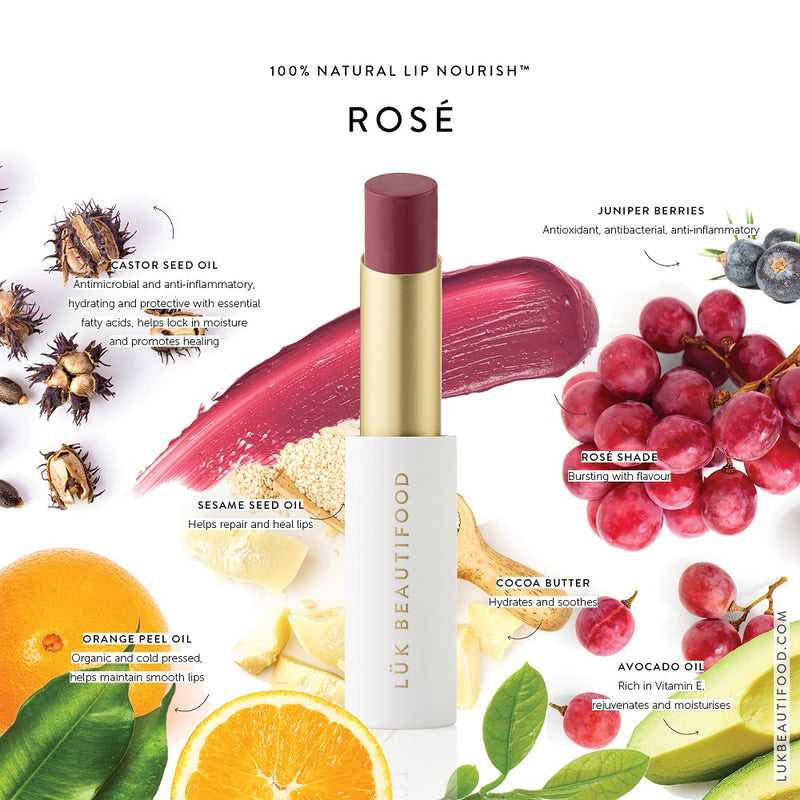 Buy Luk Beautifood Lip Nourish Lipstick in Rose colour at One Fine Secret. Luk Beautifood Official Australia Stockist in Melbourne.