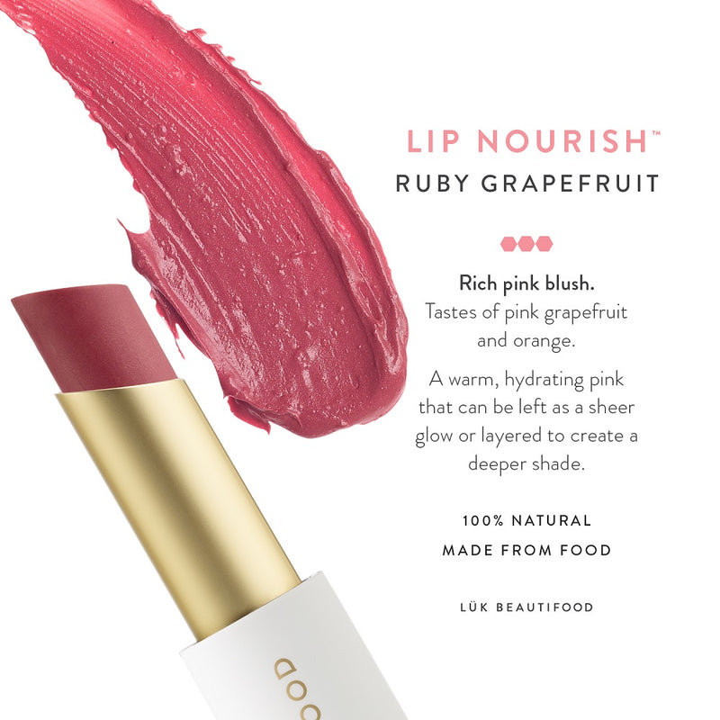 Buy Luk Beautifood Lip Nourish Lipstick in Ruby Grapefruit colour at One Fine Secret. Luk Beautifood Official Australia Stockist in Melbourne.