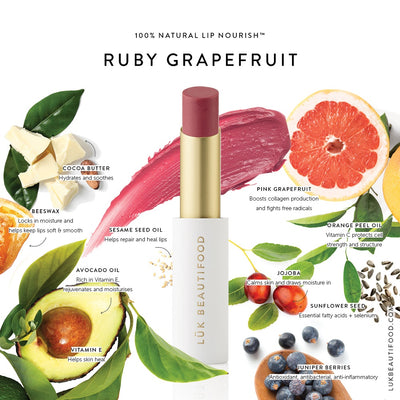 Buy Luk Beautifood Lip Nourish Lipstick in Ruby Grapefruit colour at One Fine Secret. Luk Beautifood Official Australia Stockist in Melbourne.