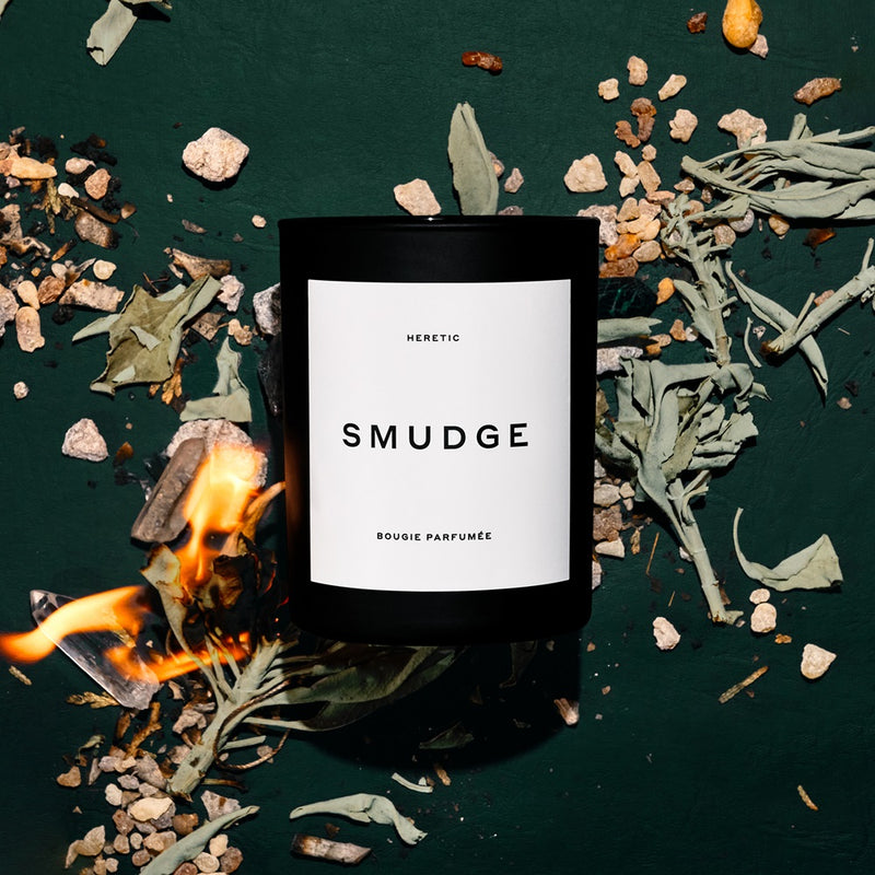 Buy Heretic Parfum Smudge Candle 230g at One Fine Secret. Natural & Organic Fragrance Candle. Clean Beauty Store in Melbourne, Australia.