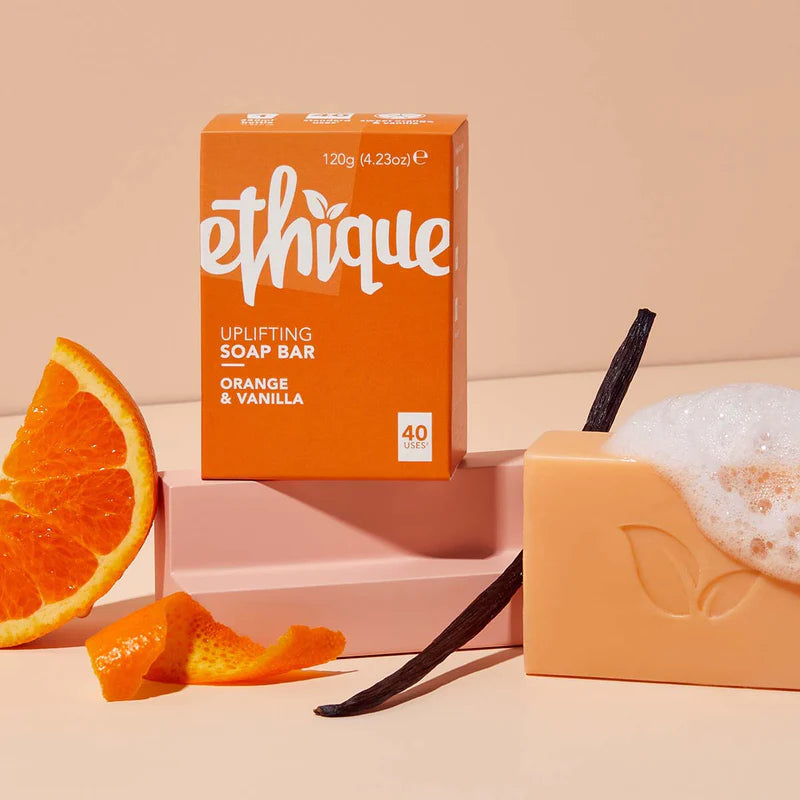 Buy Ethique Uplifting Soap Bar 120g - Orange & Vanilla at One Fine Secret. Official Stockist. Clean Beauty Store in Melbourne, Australia.