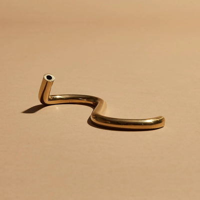Buy Subtle Bodies Brass Incense Holder (i) S Shape at One Fine Secret Clean Beauty.