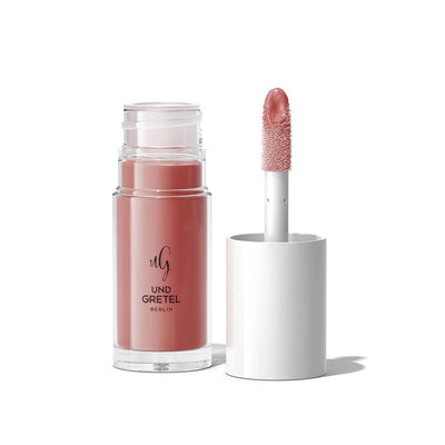 Buy Und Gretel GLIZ Lip Oil in Powder Rose colour at One Fine Secret Australia.