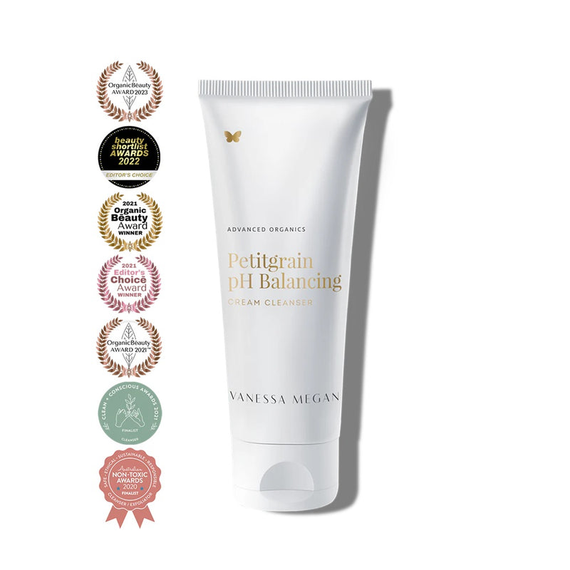 100% Natural Australian Skincare. Buy Vanessa Megan Petitgrain pH Balancing Cream Cleanser 180ml at One Fine Secret. Natural & Organic Skincare Store in Melbourne, Australia.