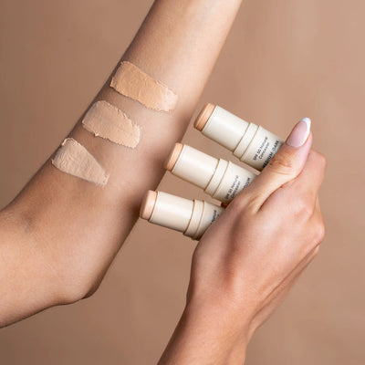 Avocado Zinc SPF 50 Natural Concealer  Colour Swatches in 3 Shades at One Fine Secret Clean Beauty.