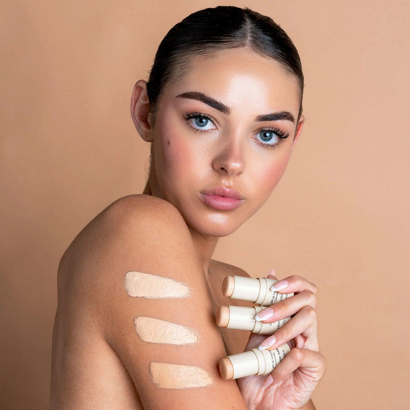 Avocado Zinc SPF 50 Natural Concealer  Colour Swatches in 3 Shades at One Fine Secret Clean Beauty.