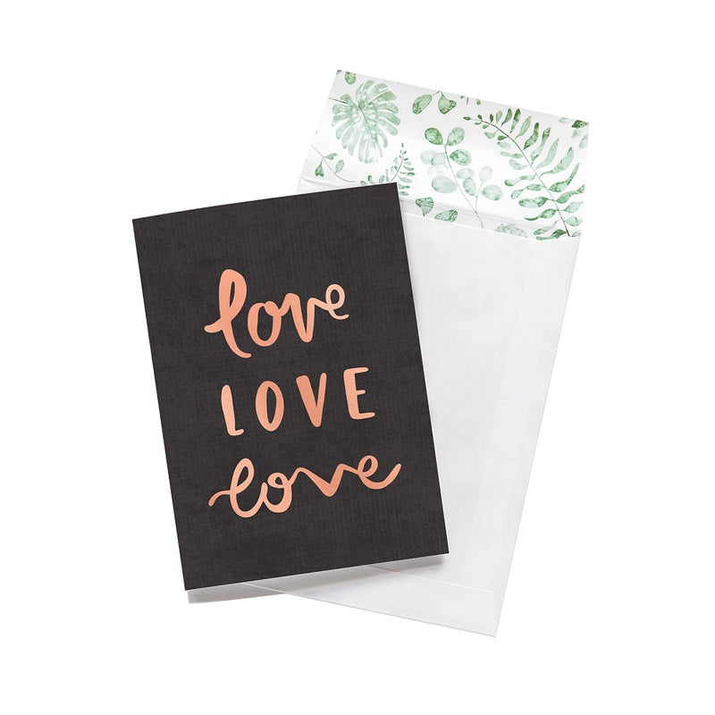 Buy Copy of Emma Kate Co. Greeting Card - Love Love Love at One Fine Secret. Official Stockist in Melbourne, Australia.