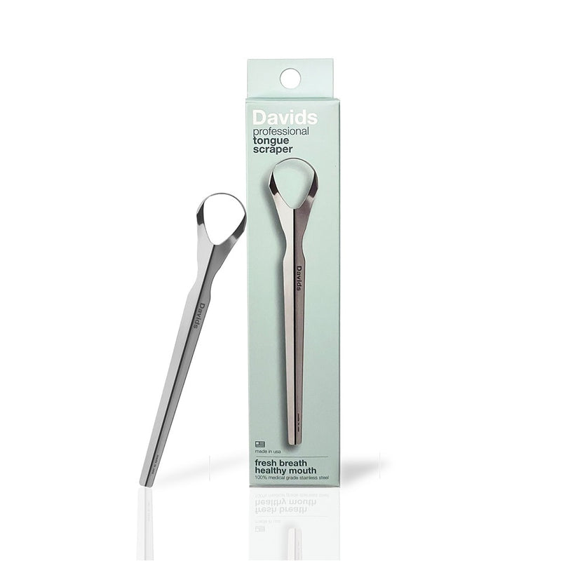 Buy Davids Professional Tongue Scraper at One Fine Secret. Official Stockist. Natural & Organic Personal Care Clean Beauty Store in Melbourne, Australia.