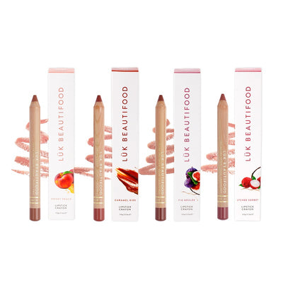Luk Beautifood Lip Crayon 4 Colours now available at One Fine Secret. Natural & Organic Makeup Clean Beauty Store in Melbourne, Australia.