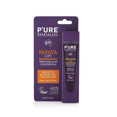 Buy PURE Papayacare Papaya Lips 10g at One Fine Secret. Natural & Organic Clean Beauty Store in Melbourne, Australia.