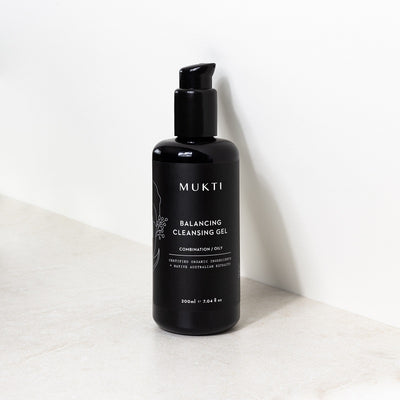 Australian Certified Organic Skincare. Shop Mukti Balancing Cleansing Gel 200ml at One Fine Secret, Natural & Organic Skincare Makeup Clean Beauty Store Melbourne Australia