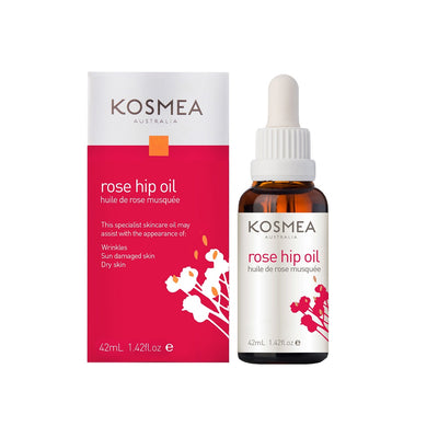 The world's first rosehip oil by Kosmea. Buy Kosmea Certified Organic Rosehip Oil 42ml at One Fine Secret. Official Stockist. Natural & Organic Skincare Clean Beauty Store in Melbourne, Australia.