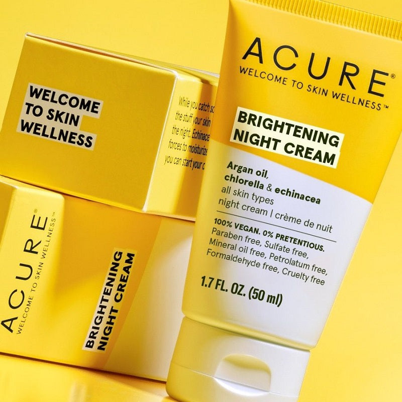 Natural & Organic Night Cream. Acure Brilliantly Brightening Night Cream 50ml - One Fine Secret