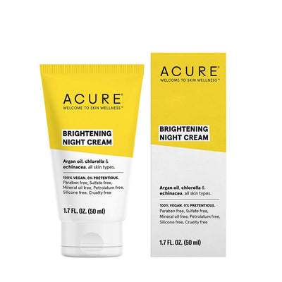 Natural & Organic Night Cream. Acure Brilliantly Brightening Night Cream 50ml - One Fine Secret