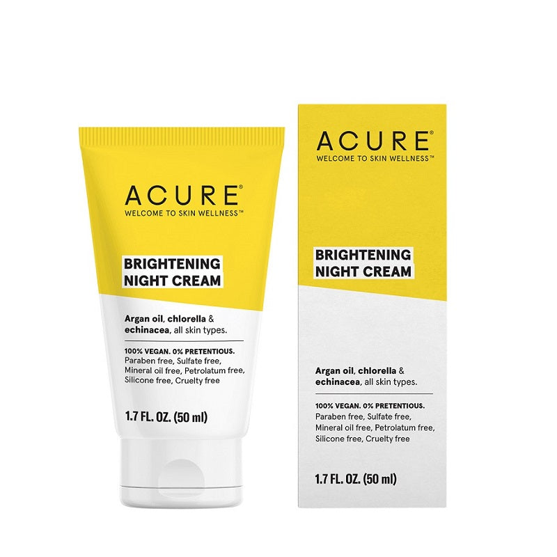 Natural & Organic Night Cream. Acure Brilliantly Brightening Night Cream 50ml - One Fine Secret