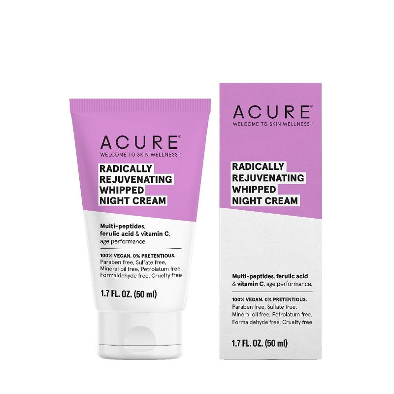 Buy Acure Radically Rejuvenating Whipped Night Cream at One Fine Secret. Natural & Organic Skincare Store in Melbourne, Australia.