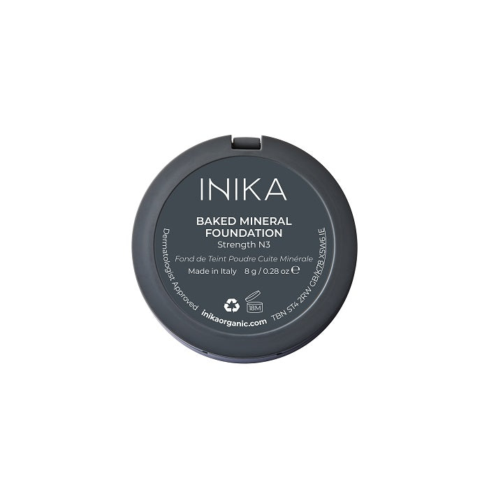 Buy Inika Organic Baked Mineral Foundation Strength 8g at One Fine Secret. Official Stockist in Melbourne, Australia. Clean Beauty Store.