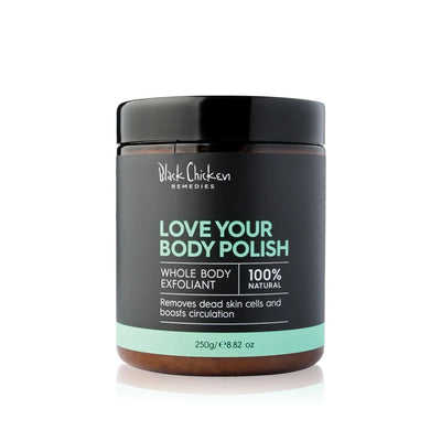 Natural Body Polish Exfoliant. Buy Black Chicken Remedies Love Your Body Polish at One Fine Secret. Natural & Organic Skincare Clean Beauty Store in Melbourne, Australia.