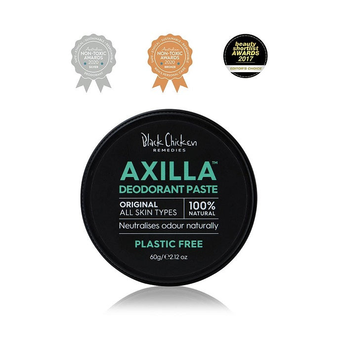 Shop Award Winning Black Chicken Axilla Natural Deodorant Paste Original 60g Plastic Free Tin at One Fine Secret now! Natural & Organic Skincare and Makeup. Clean Beauty Store in Melbourne, Australia