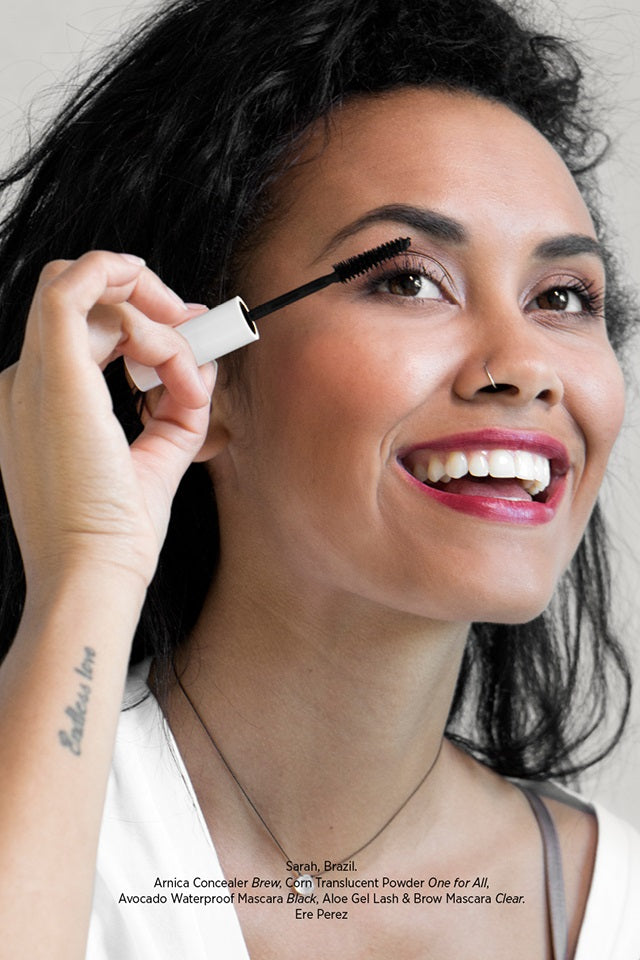 Natural eye makeup makeup. Ere Perez Avocado Waterproof Mascara (Black) - One Fine Secret